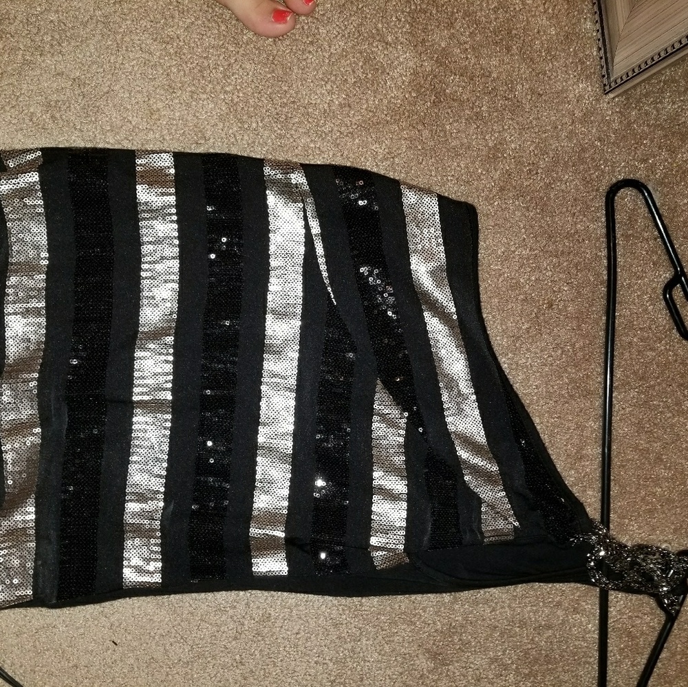 dressy one shoulder sequined